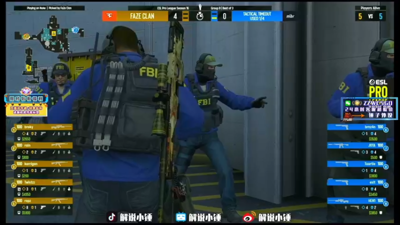 【2022-09-14 09点场】CSGO解说伟伟：回放FAZEG2 6点30解说MOUZ