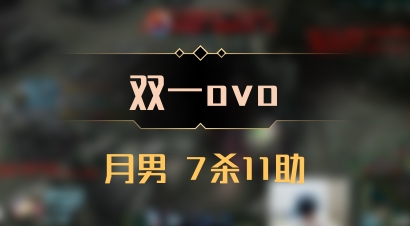 【双一ovo】月男 7杀11助
