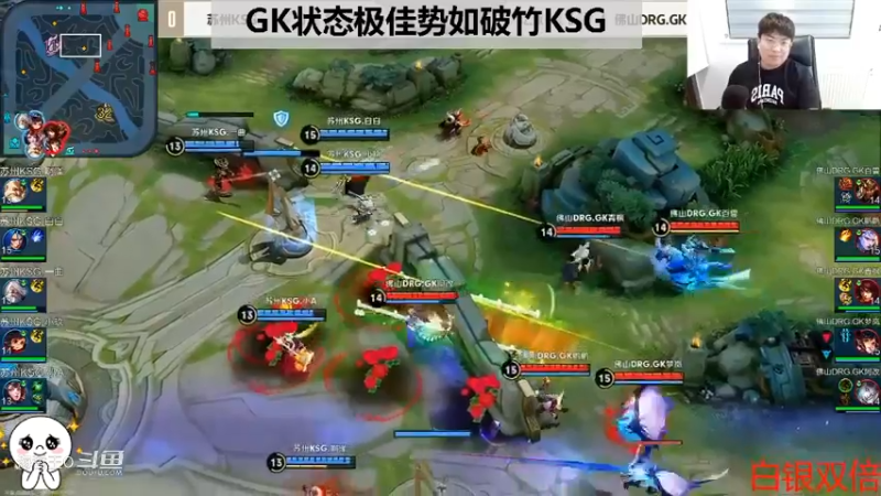 【挑战者杯】张角：GK势如破竹强势碾压，KSG打野白白早该换下去
