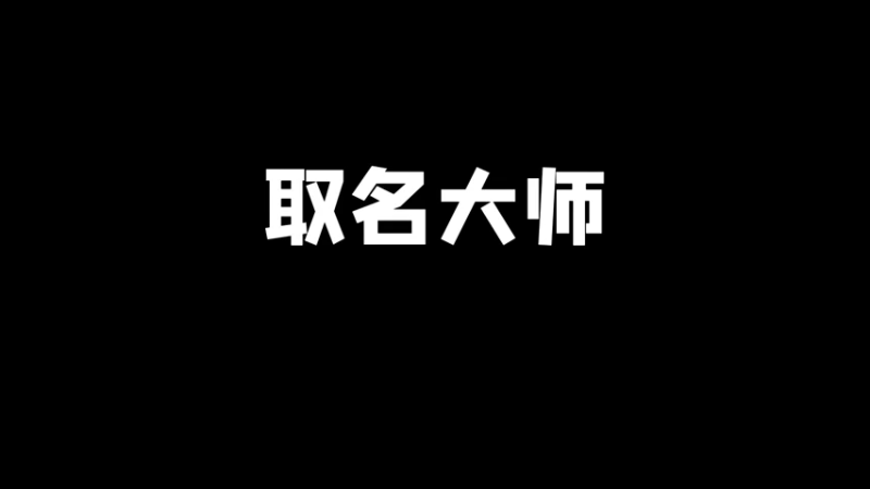 哈哈哈哈我就是为了取名而生的~