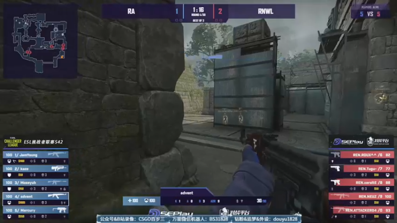 【2022-09-27 20点场】CSGO百岁三：12点双倍 淘汰赛 FNC vs 液体