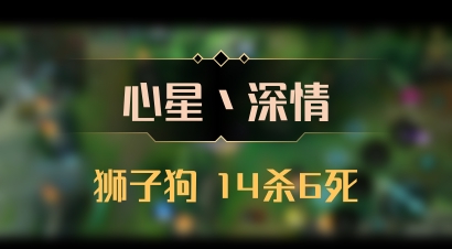 【心星丶深情】狮子狗 14杀6死