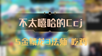 【不太嘻哈的Ccj】5金鳞龙3法师 吃鸡