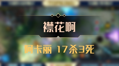 【襟花啊】阿卡丽 17杀3死