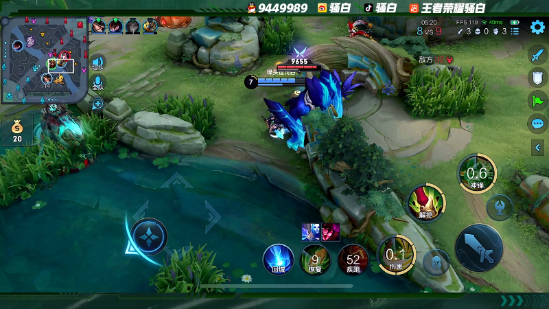 我在斗鱼看骚白直播王者荣耀