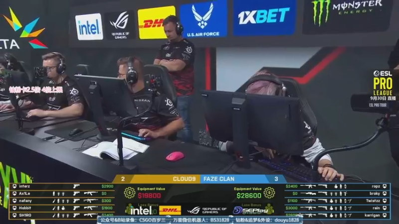 【2022-09-30 02点场】CSGO百岁三：钻粉卡  FAZE vs C9 BO3