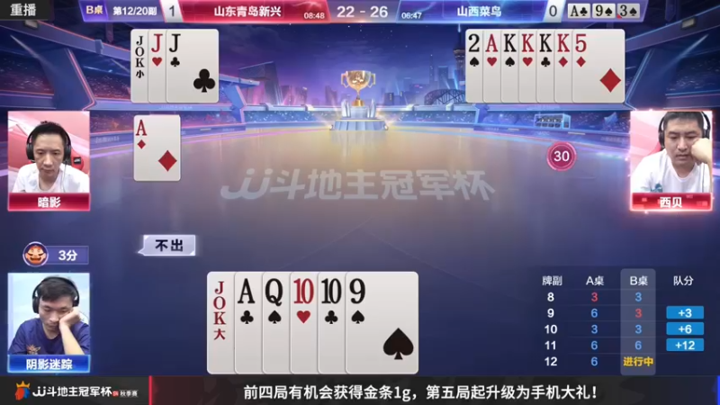 【2022-10-06 08点场】JJ斗地主官方：【预告】10月6日，天津VS河北！