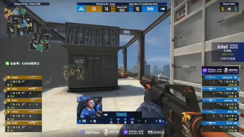 【2022-10-07 22点场】CSGO百岁三：RA憾负 G2 12点生死局