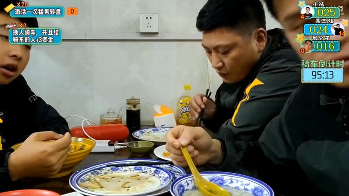 浩哥和三娃6点多就吃晚饭了，还是户外容易饿啊