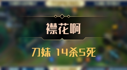 【襟花啊】刀妹 14杀5死