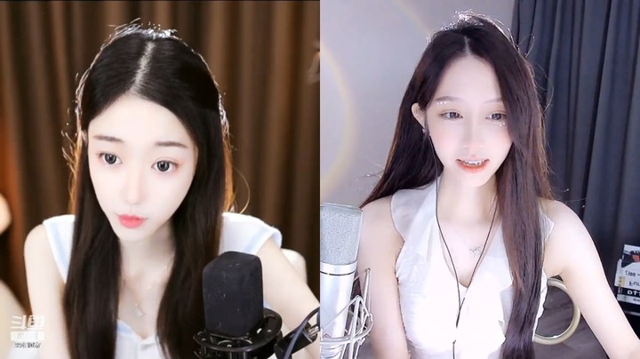 两个美女小姐姐PK，两个人都好可爱啊