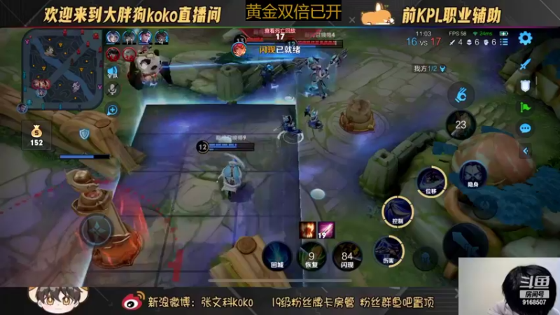 【2022-10-16 23点场】大胖狗koko：3国服在榜 辅助 冲击前十