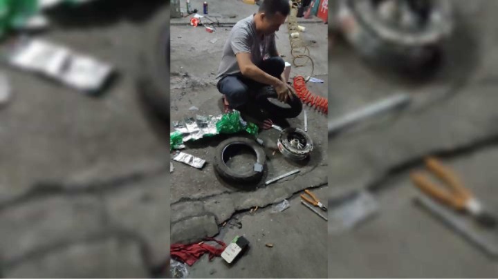 又爆胎了，真烦