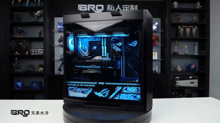 【BRO水冷私人定制】华硕 太阳神 ROG 黑色 一体式水冷展示
