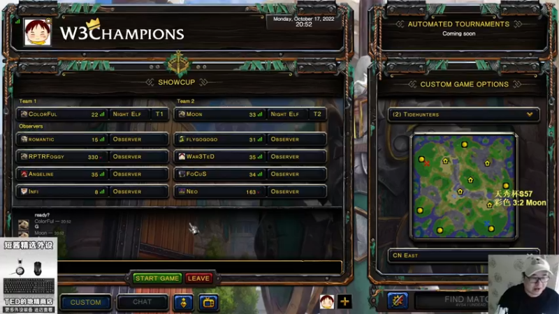 【TED出品】天秀杯S57 彩色 vs Moon 下 破釜沉舟战术