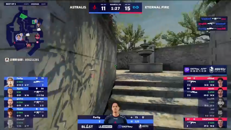 【2022-10-20 03点场】CSGO百岁三：直播 Blast复活赛 天禄 vs 蜜蜂