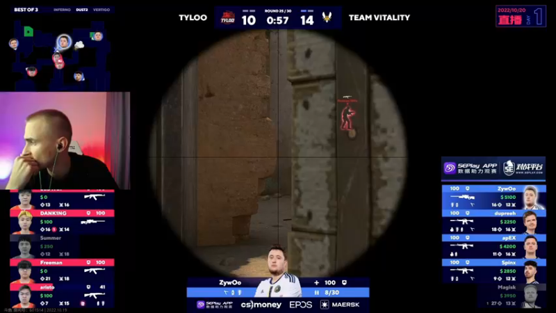 【2022-10-20 00点场】毛子Reckless：看比赛！！！！！！