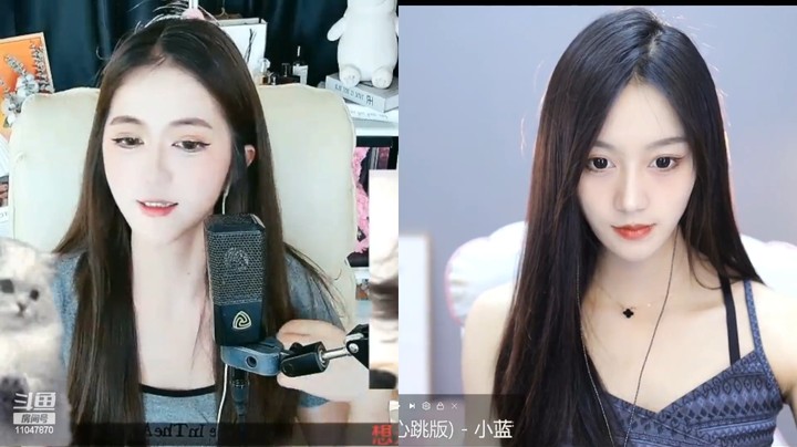 美女小姐姐直播连麦，都挺好看的