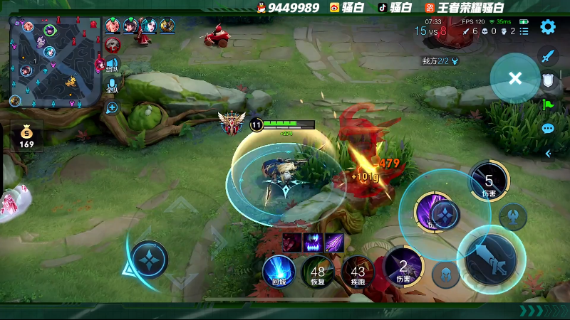 我在斗鱼看骚白直播王者荣耀