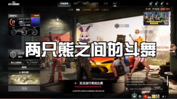 两只熊之间的斗舞