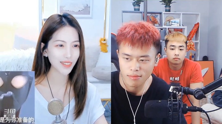 浩哥和女主播连麦，美女输了唱歌还不错，高音唱不上