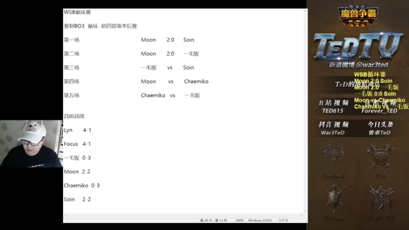 【TED出品】WSB循环赛 Soin vs 一毛饭 这也可以赢？
