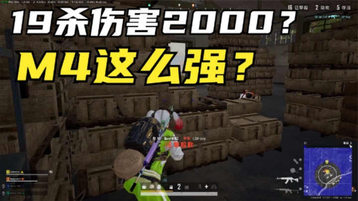 玩家公认的刮痧王M4+mini，主播却拿它19杀2000伤害？