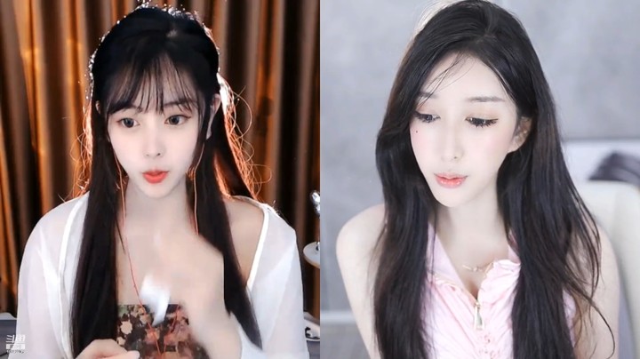 两个美女小姐姐直播连麦，输了要表演，真有意思