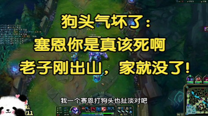 狗头：塞恩你是真该死啊，我刚出山，家就没了！