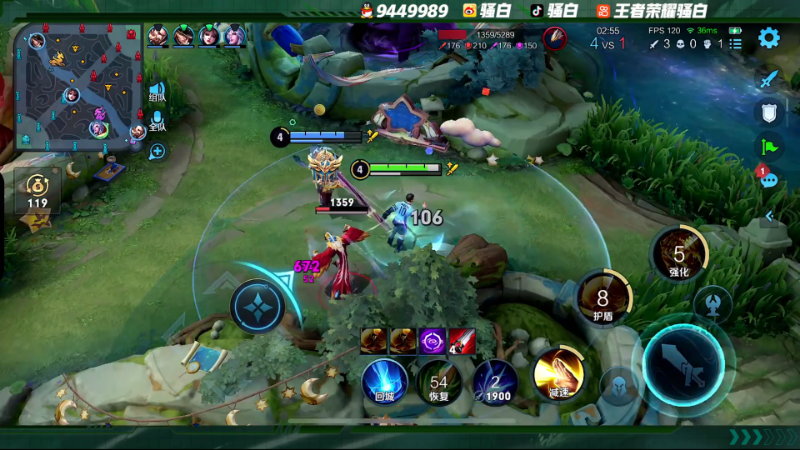 我在斗鱼看骚白直播王者荣耀