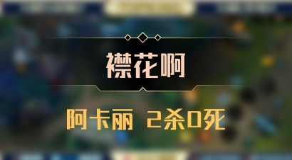 【襟花啊】阿卡丽 2杀0死