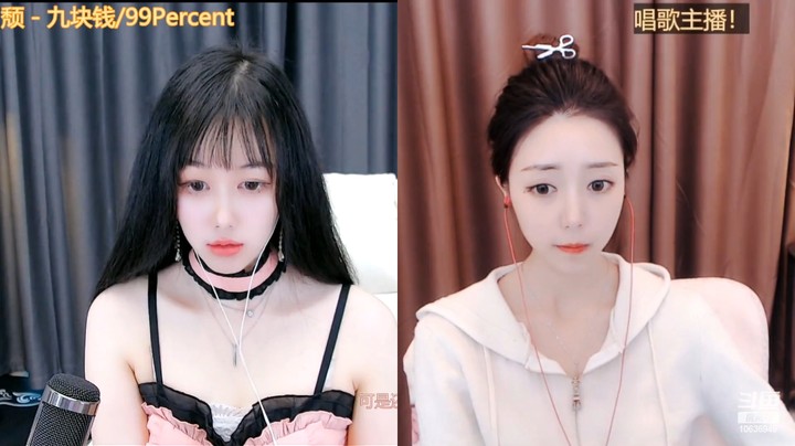 小姐姐直播连麦，互相画画猜，真可爱