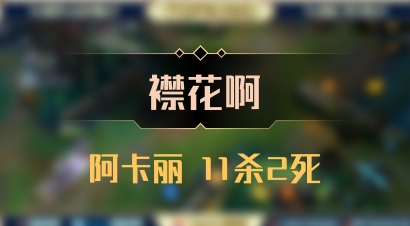 【襟花啊】阿卡丽 11杀2死