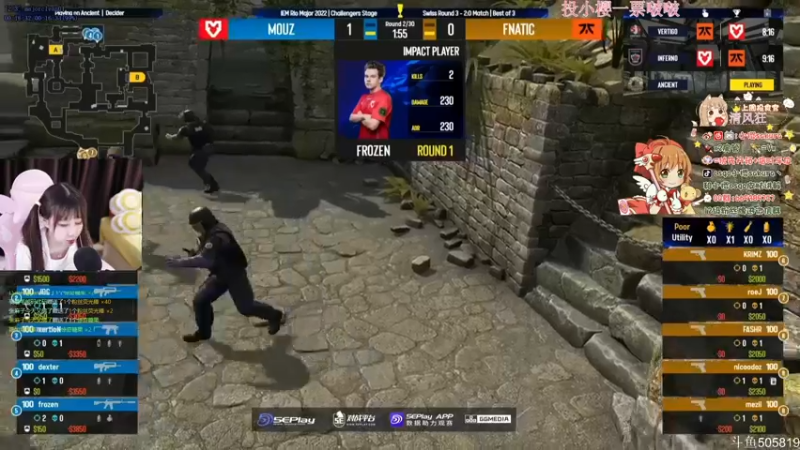 【2022-11-02 03点场】解说小樱sakura丶：【小樱】陪你看mouz vs  fnc