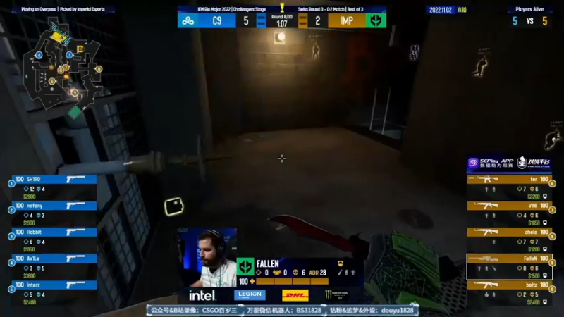 【2022-11-02 07点场】CSGO百岁三：Major Day2 直播中 作业危