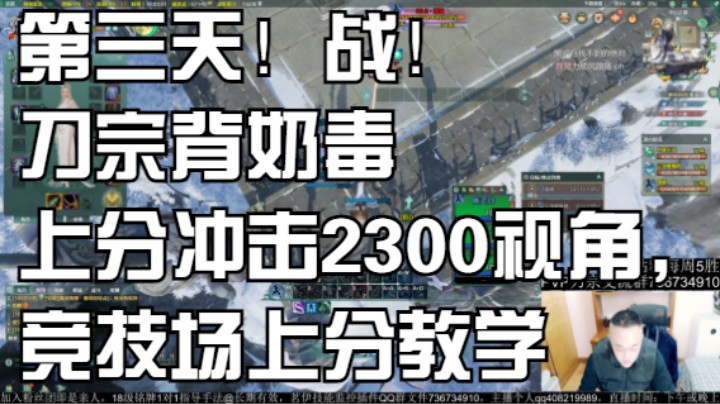 第三天！战！刀宗背奶毒上分冲击2300视角，竞技场上分教学