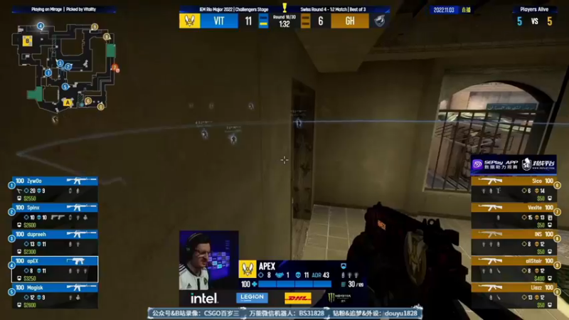 【2022-11-03 03点场】CSGO百岁三：黄金双倍 Major Day3 别问作业