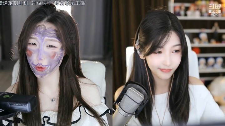 不得不说曼瑶画画能力还是厉害的，在脸上画画挺有艺术感