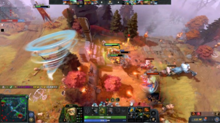 美滋滋dota2三号位屠夫五打四躺赢时刻