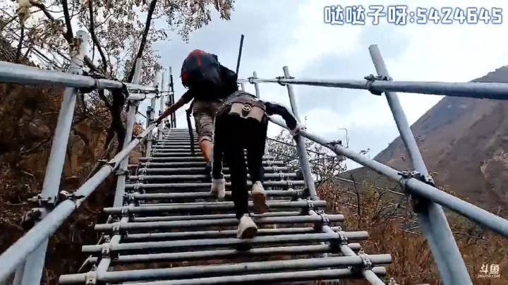 浩哥哒哒三娃等人爬山，四哥送礼，浩哥接单，下山时候可以倒退