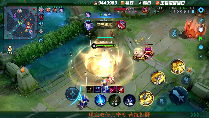 我在斗鱼看骚白直播王者荣耀