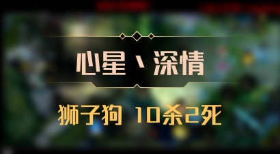 【心星丶深情】狮子狗 10杀2死