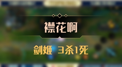 【襟花啊】剑姬 3杀1死