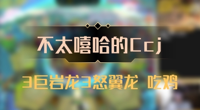 【不太嘻哈的Ccj】3巨岩龙3怒翼龙 吃鸡