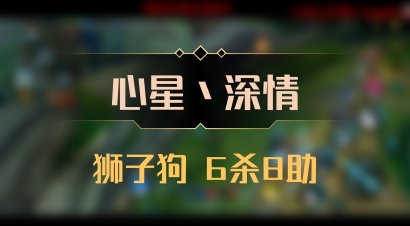 【心星丶深情】狮子狗 6杀8助