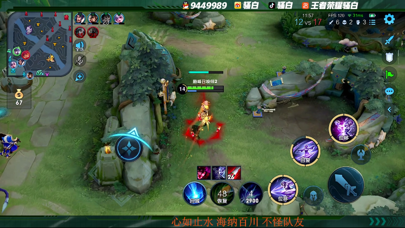 我在斗鱼看骚白直播王者荣耀