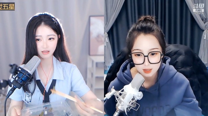 两个美女商业互吹，互相快对方播的好