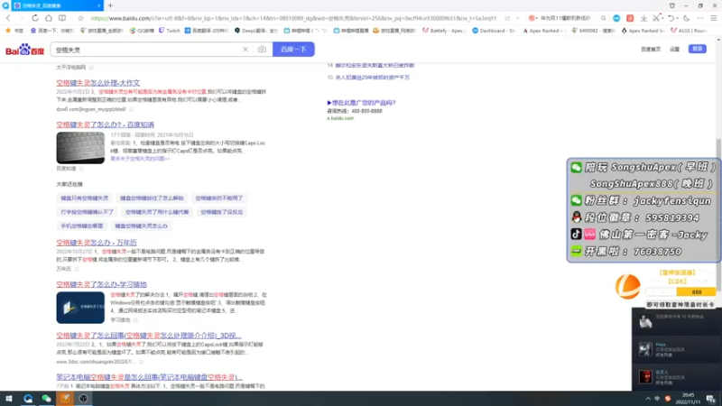 【2022-11-11 20点场】Jackyar：【Jacky】看WES比赛