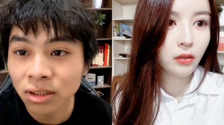 美女橙子连麦到男主播，假装卡了挂了，为了大家啊