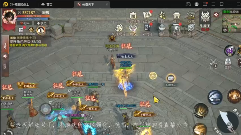 【2022-11-10 22点场】战狼队条子锅锅：传奇永恒手游：传奇天下